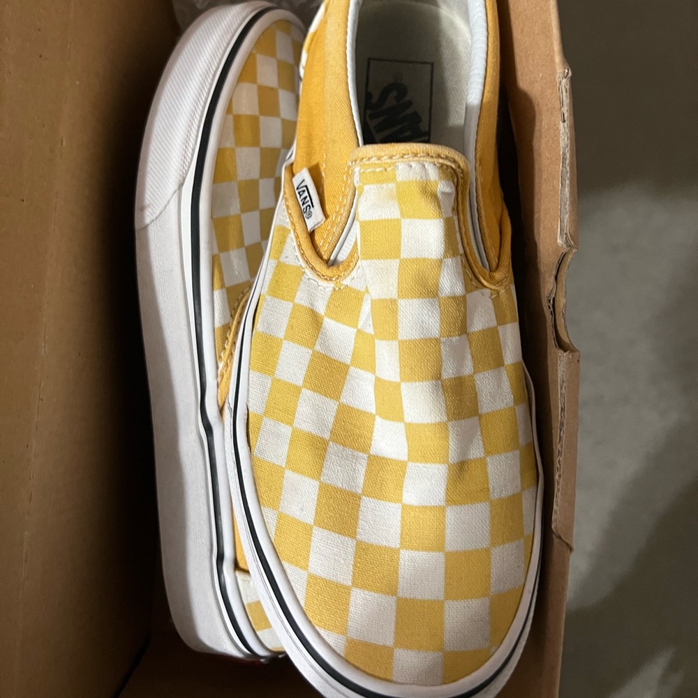 Yellow checkered vans